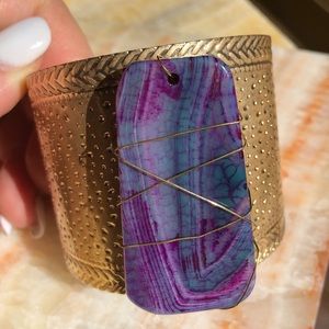 Dragon’s Vein agate cuff bracelet